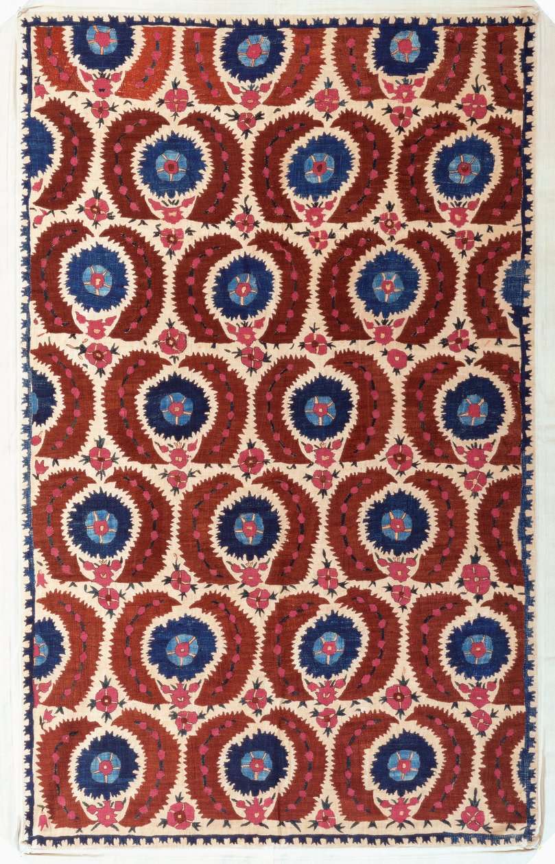 Ett broderat linneomslag, ottomanskt, sent 1600-tidigt 1700-tal av Turkish School