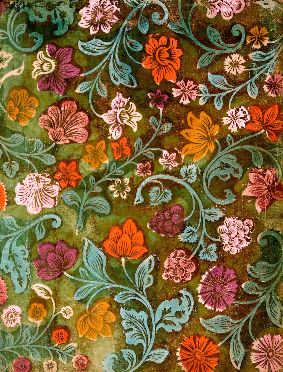 Ändplatta från en turkisk bok, sent C16th (träblock i färg) av Turkish School