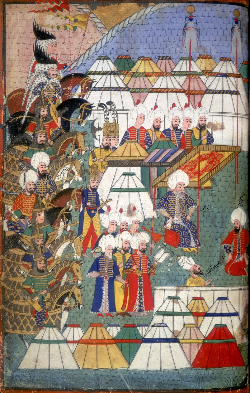 Lala Mustafa Pasha i sitt läger efter sin seger vid Kars, illustration från 