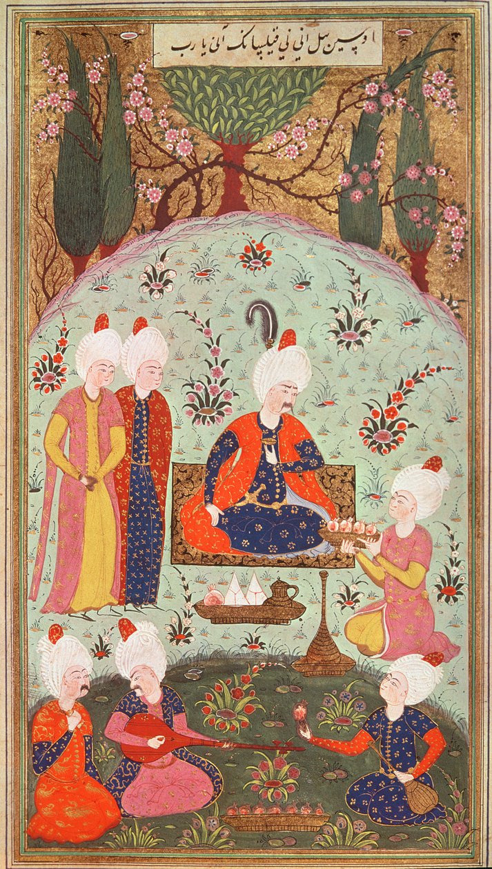 TSM H.804 & H.806 Kronprinsen firar segern med en måltid i trädgården, 1534 av Turkish School