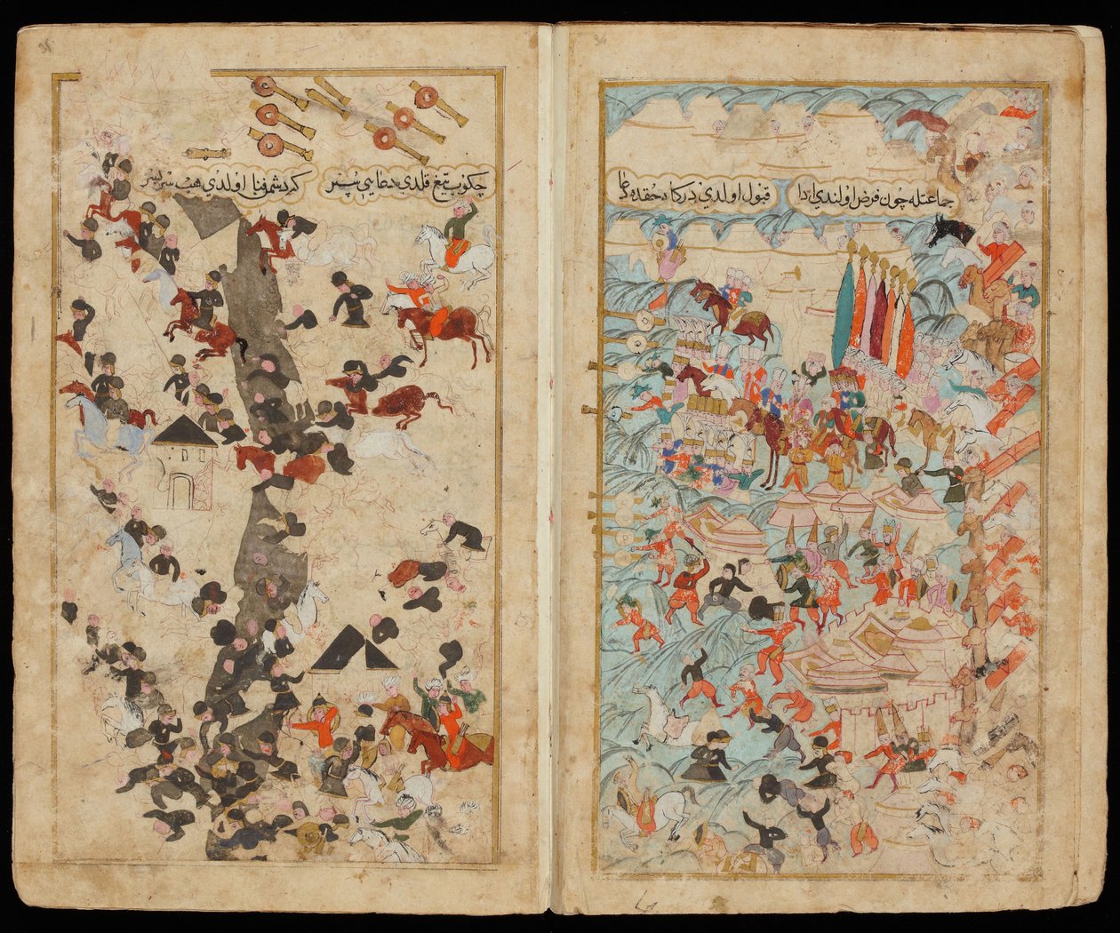 Slaget vid Keresztes 1596 från Manuskriptet Mehmed III:s kampanj i Ungern av Turkish master