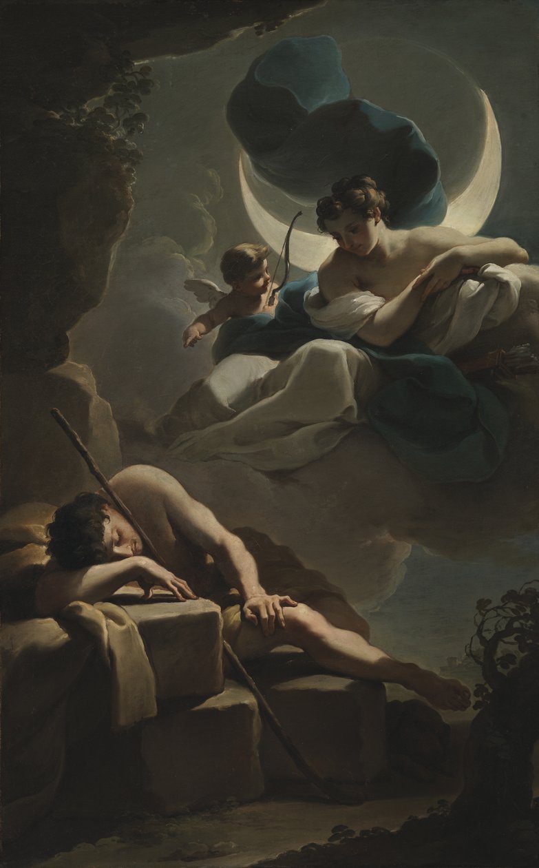 Selene och Endymion av Ubaldo Gandolfi