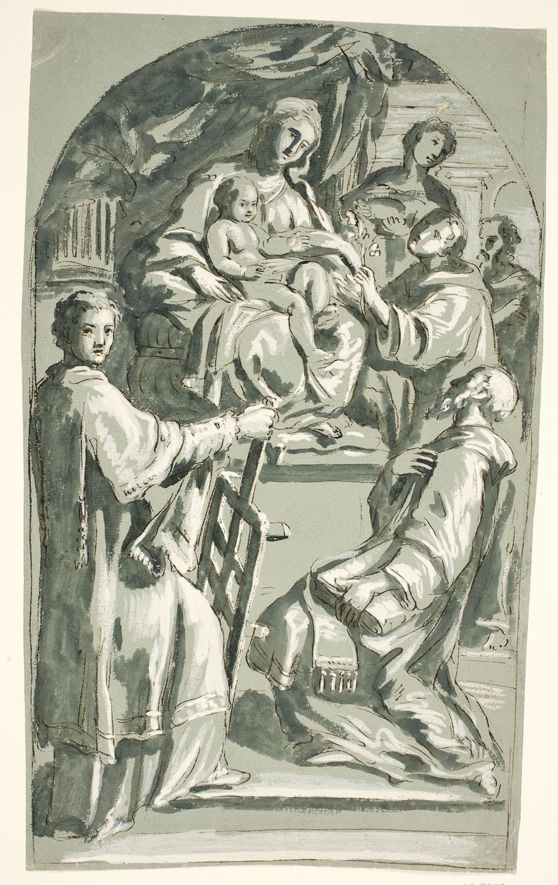 Heligt samtal med Sts Lawrence och Antony of Padua av Ubekendt Ubekendt