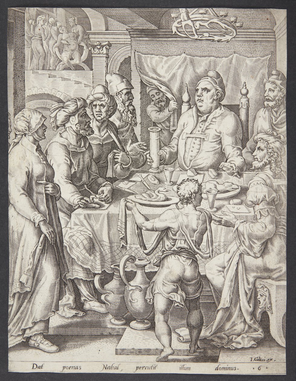 Nabals fest av Ubekendt efter Maarten van Heemskerck