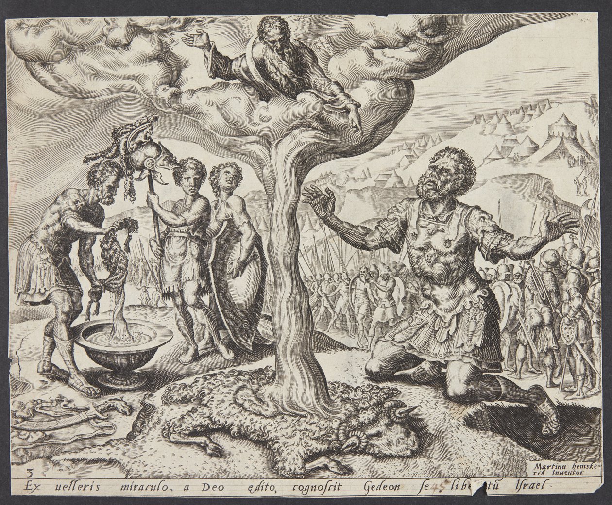 Daggen på fleece av ull av Ubekendt efter Maarten van Heemskerck