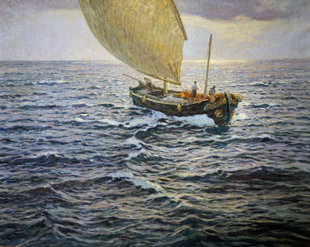 The Silver Hour, av Ugo Flumiani (1876-1938), olja av Ugo Flumiani