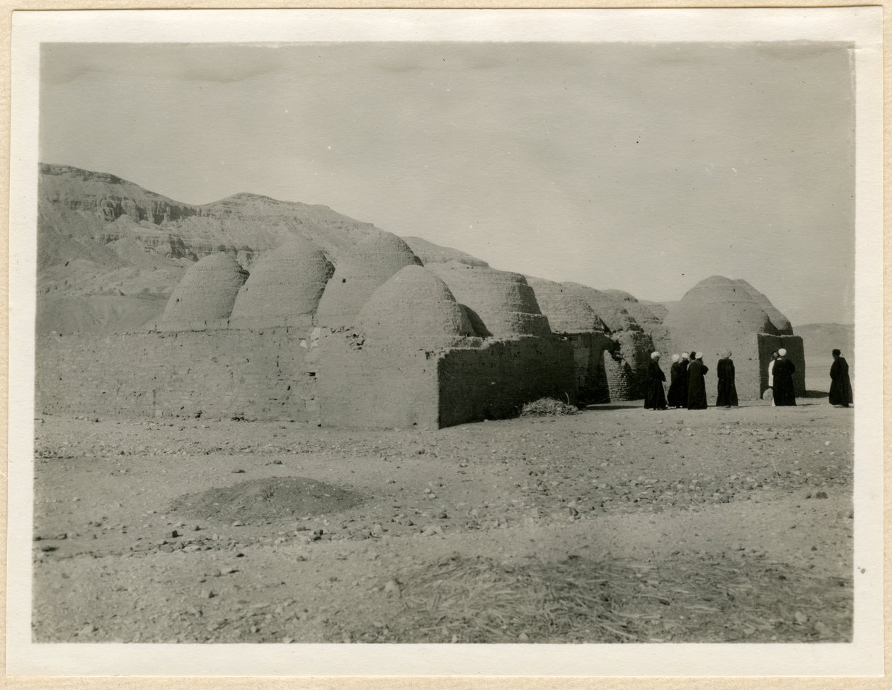 Theodore- och Acladio-klostret, Medinet Habu, Egypten, fotografi av Ugo Monneret de Villard av Ugo Monneret de Villard