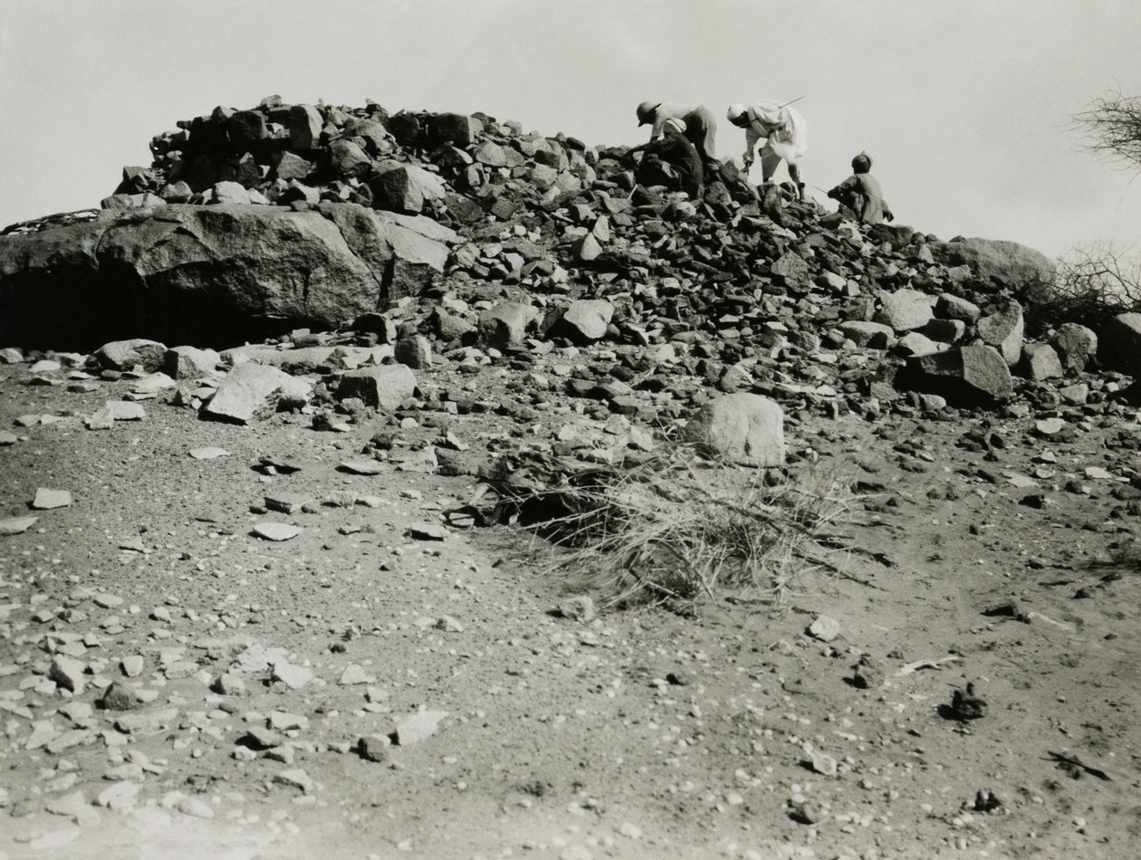 Ruiner i Goz Regeb-regionen, Sudan, fotografi av Ugo Monneret de Villard, ca 1925 av Ugo Monneret de Villard
