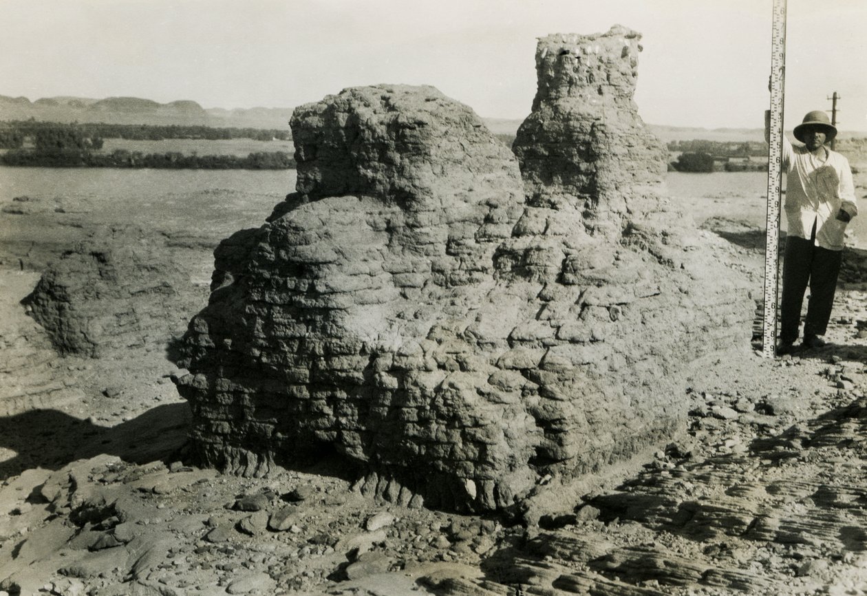 Grav i nekropol, Qasr Ibrim, Egypten, fotografi av Ugo Monneret de Villard av Ugo Monneret de Villard