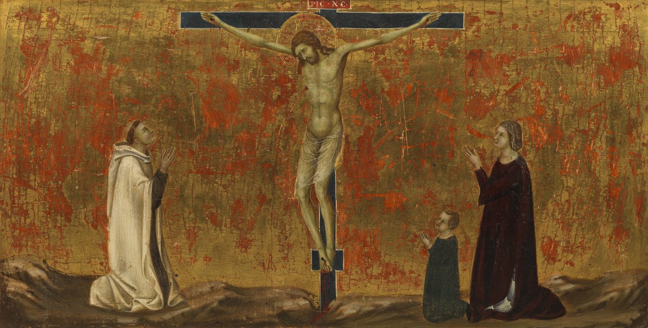 Korsfäste Kristus med donatorer av Ugolino di Nerio