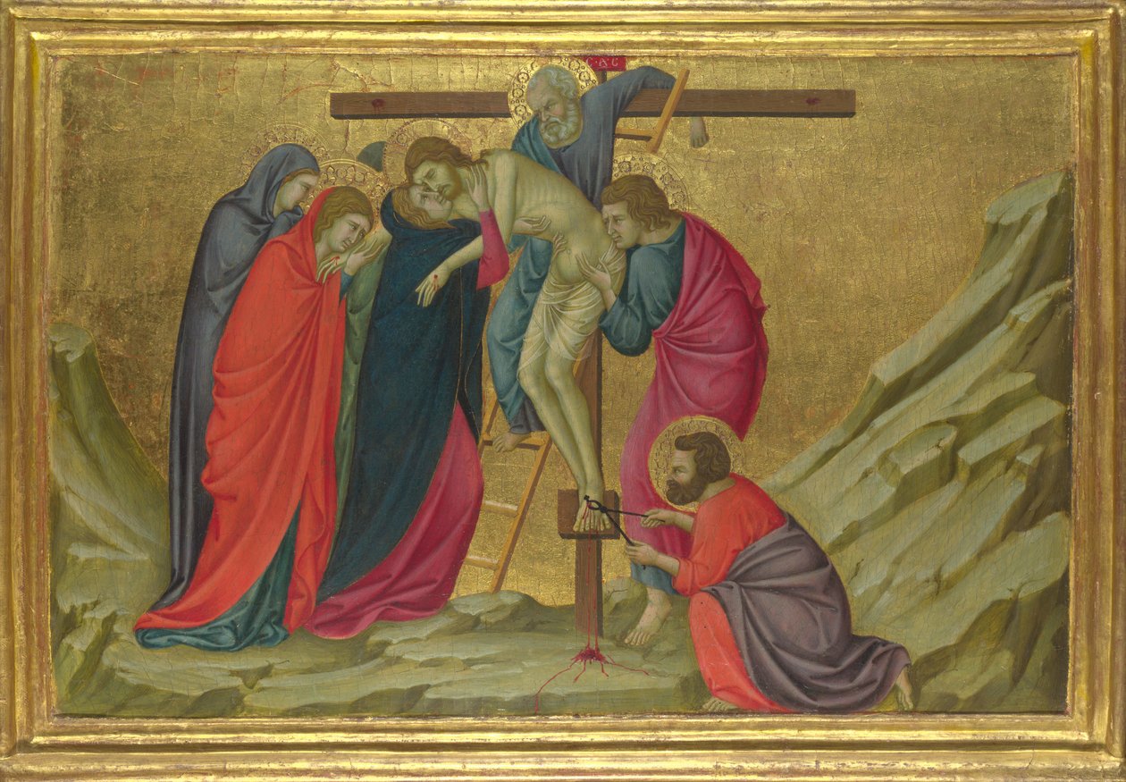 Avsättningen från basilikan Santa Croce, Florens, ca. 1324-1325 av Ugolino di Nerio