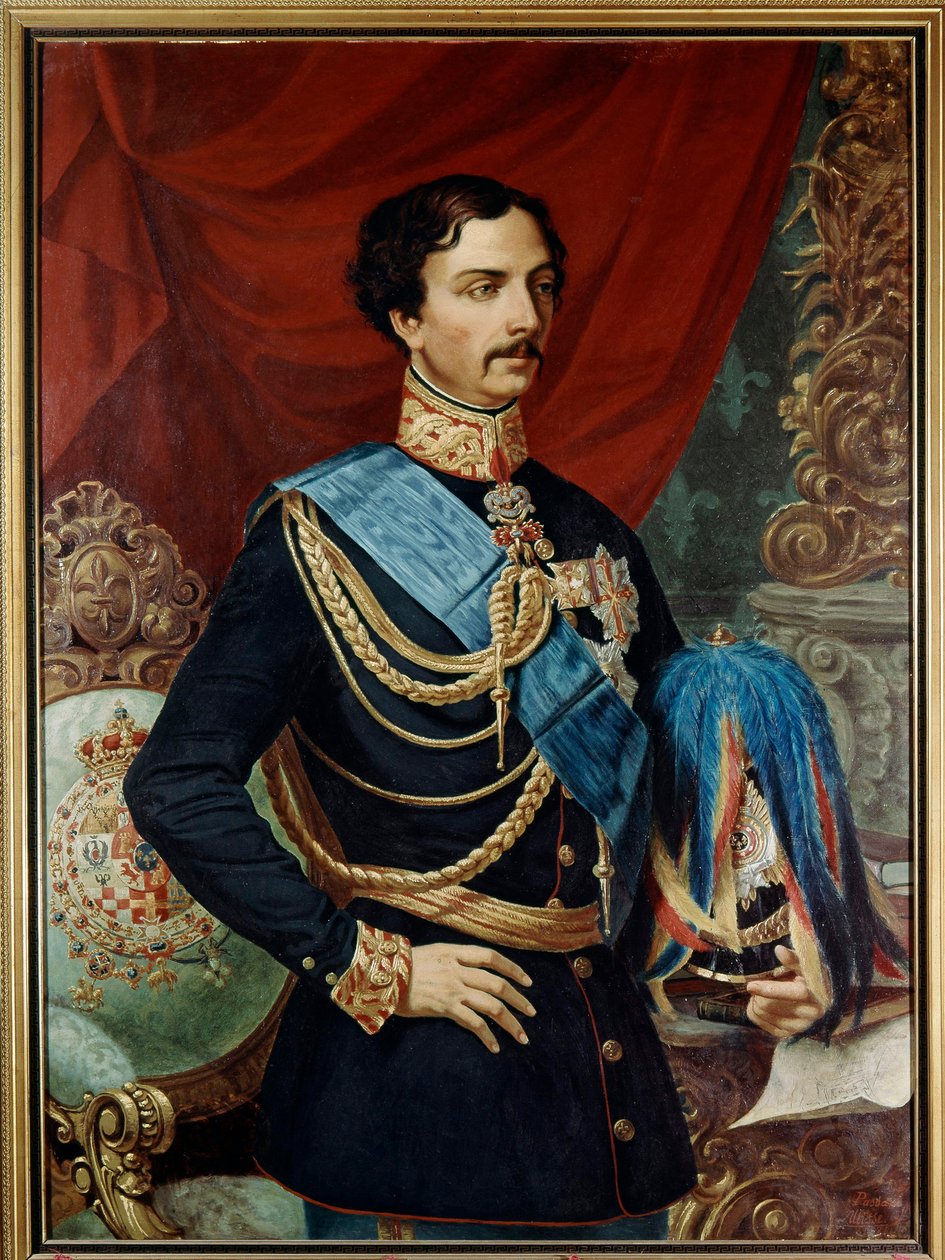 Karl av Bourbon Parma (1799 -1883), hertig av Parma - Karl III av Bourbon (1823 - 1854) 1800-talet (olja på duk) av Ulisse Passani