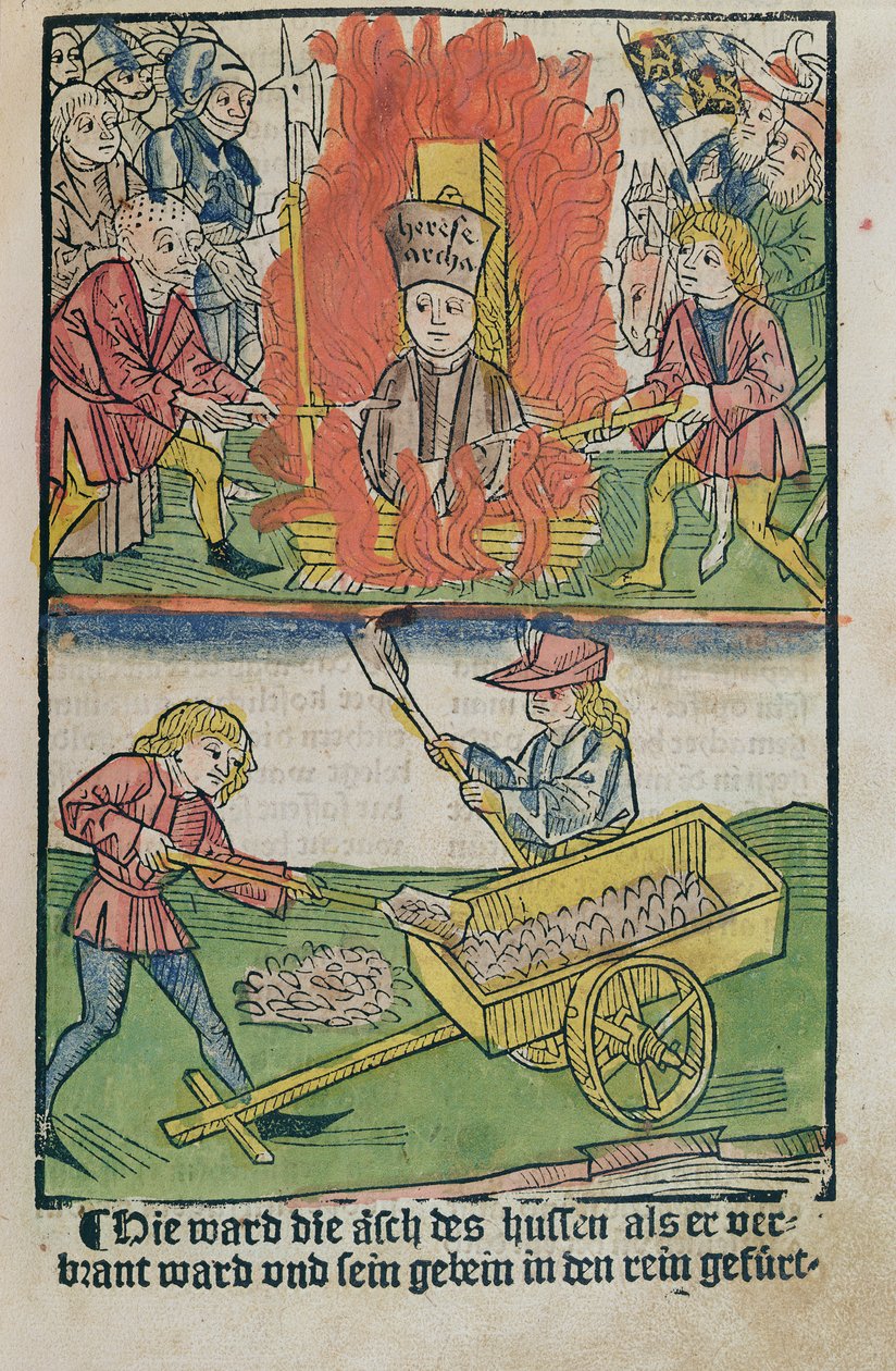 Jan Hus brändes på bål vid konciliet i Constance, från 