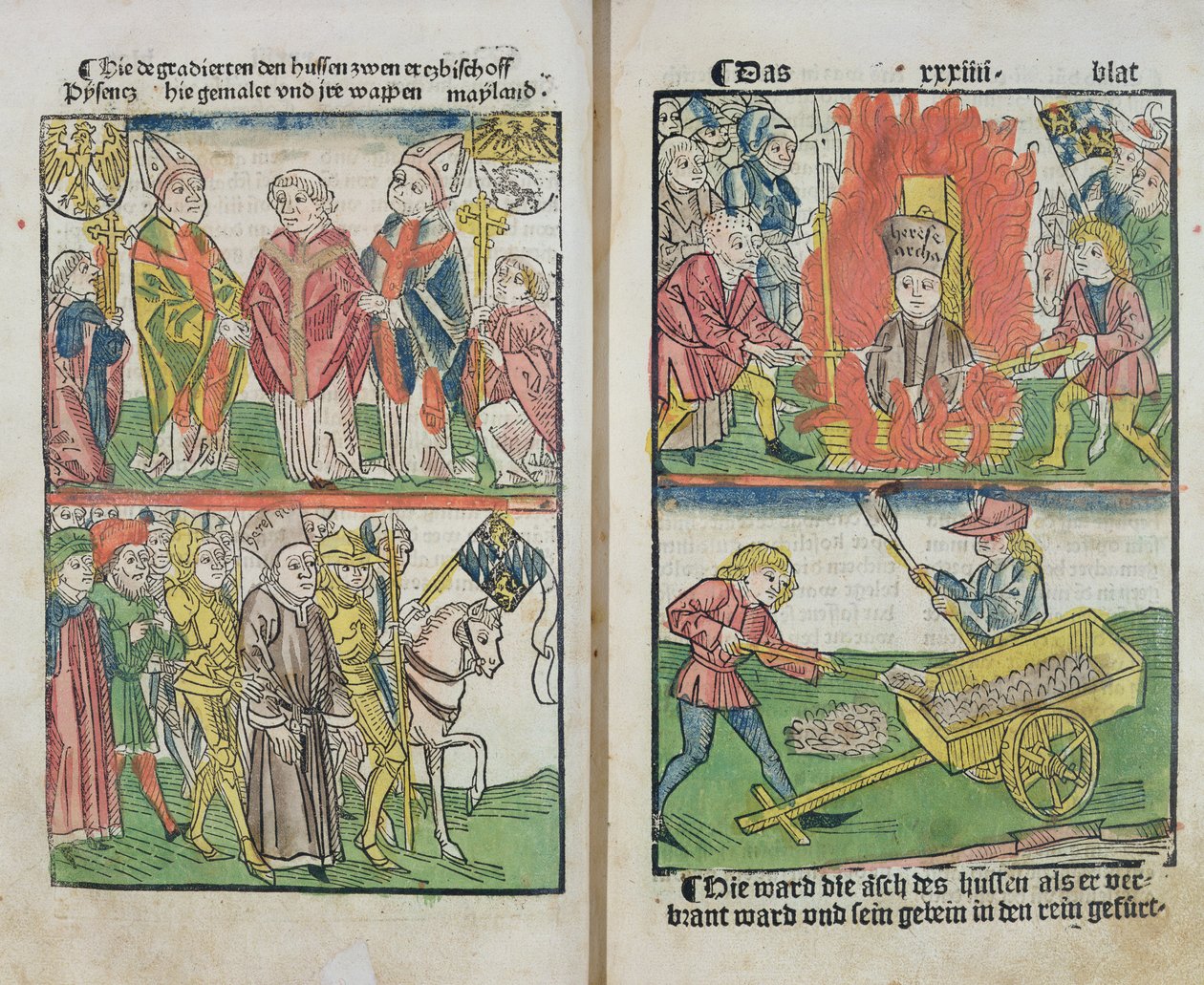 Jan Hus brändes på bål vid konciliet i Constance, från 