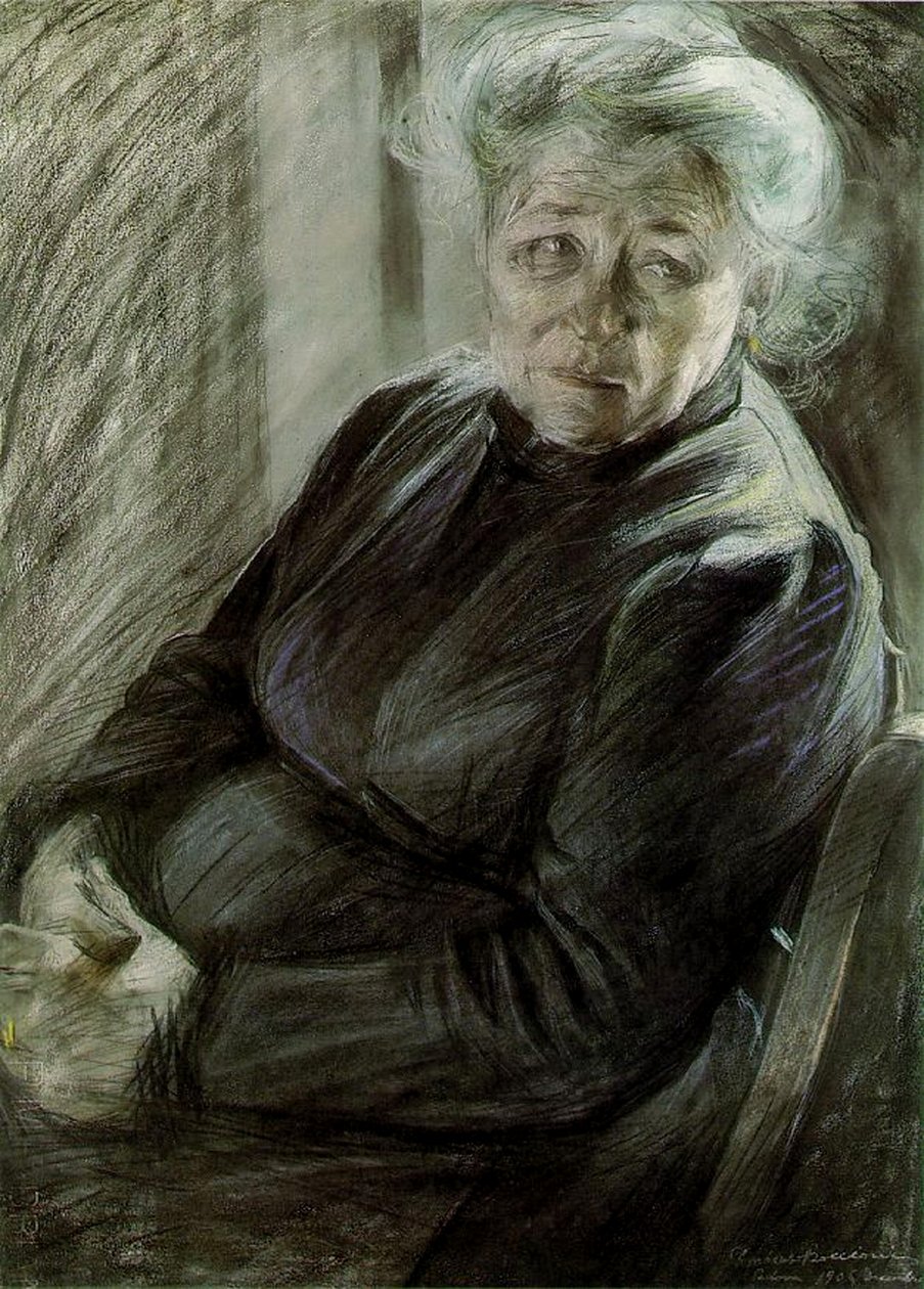 The Mother, 1906 (pastell på papper) av Umberto Boccioni