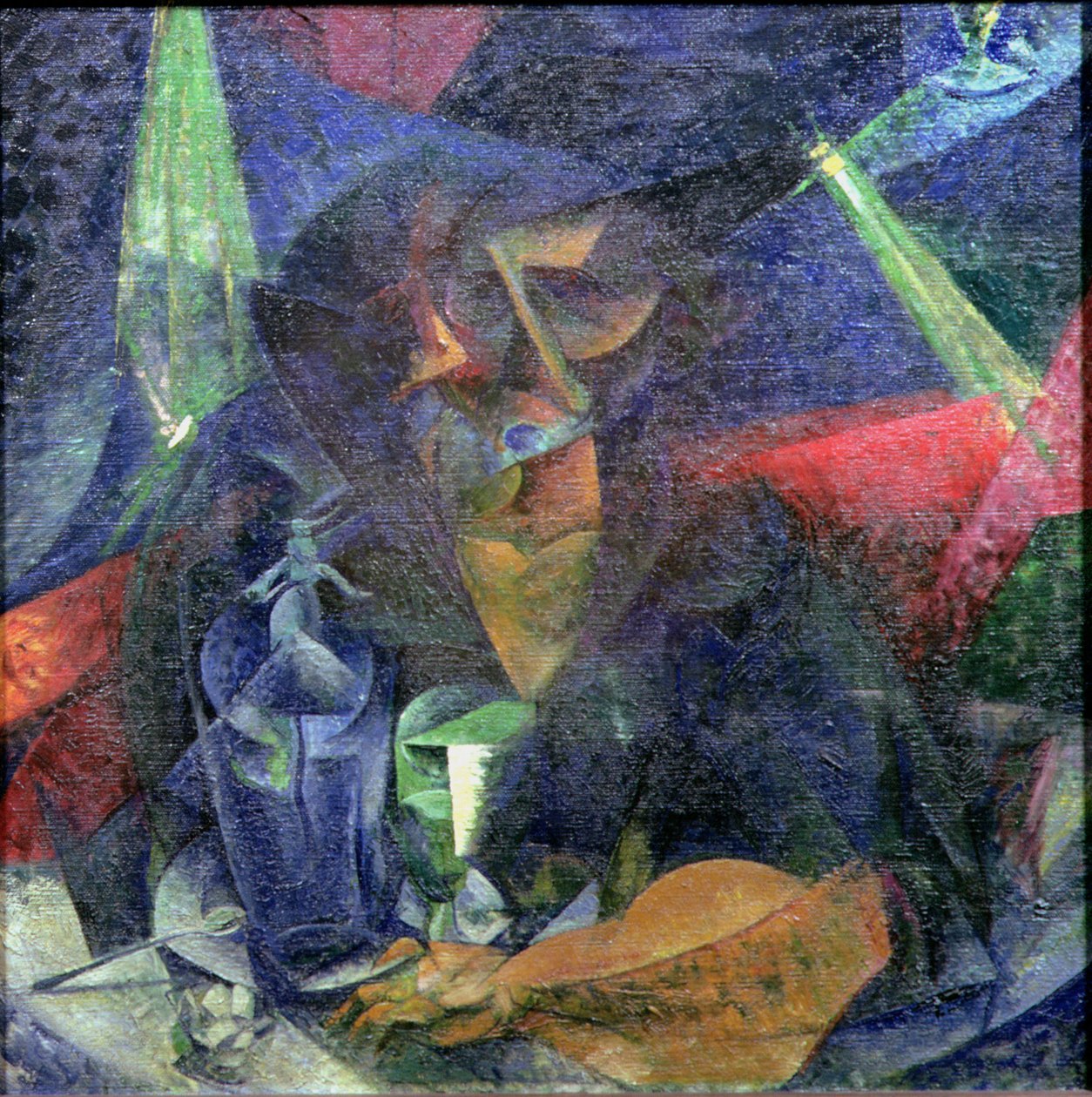 Komposition med figur av en kvinna av Umberto Boccioni