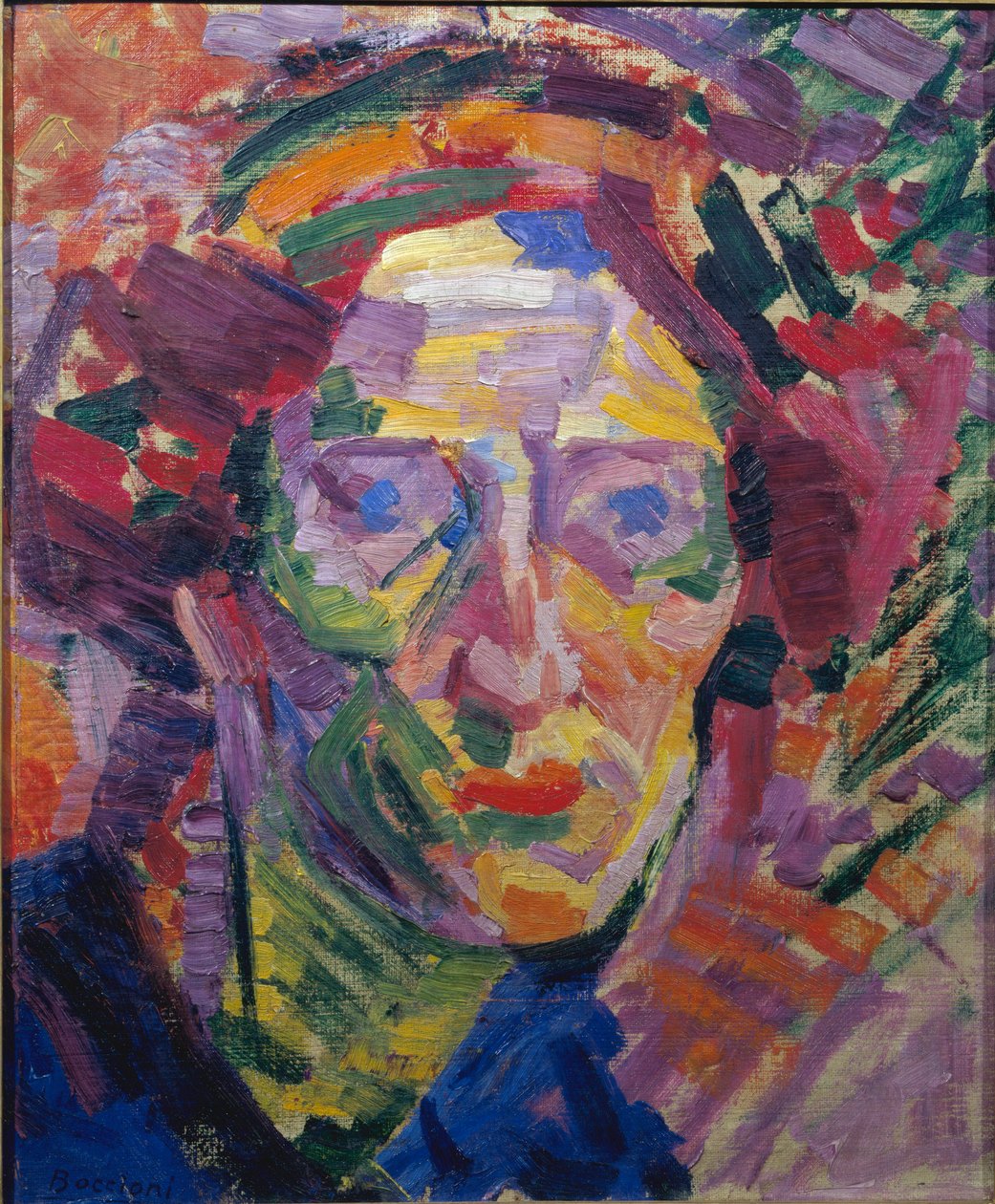 Futurism: "" Porträtt av kvinna" eller "" Porträtt av grevinnan Casanova"" Målning av Umberto Boccioni (1882-1916) av Umberto Boccioni