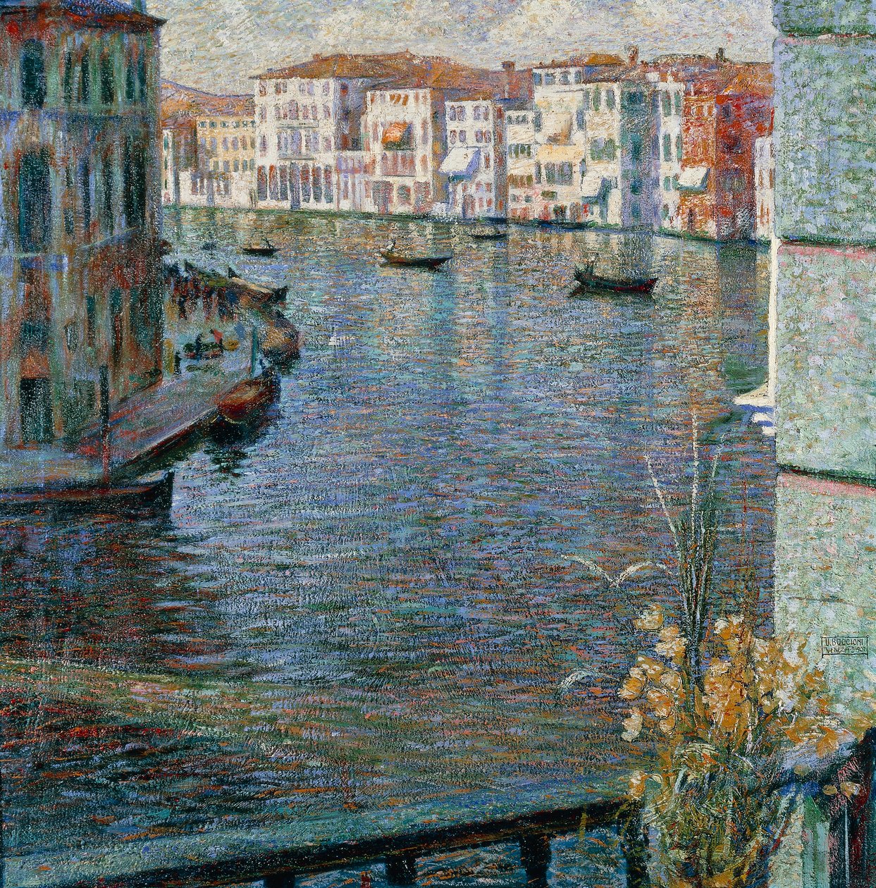 Canal Grande i Venedig av Umberto Boccioni