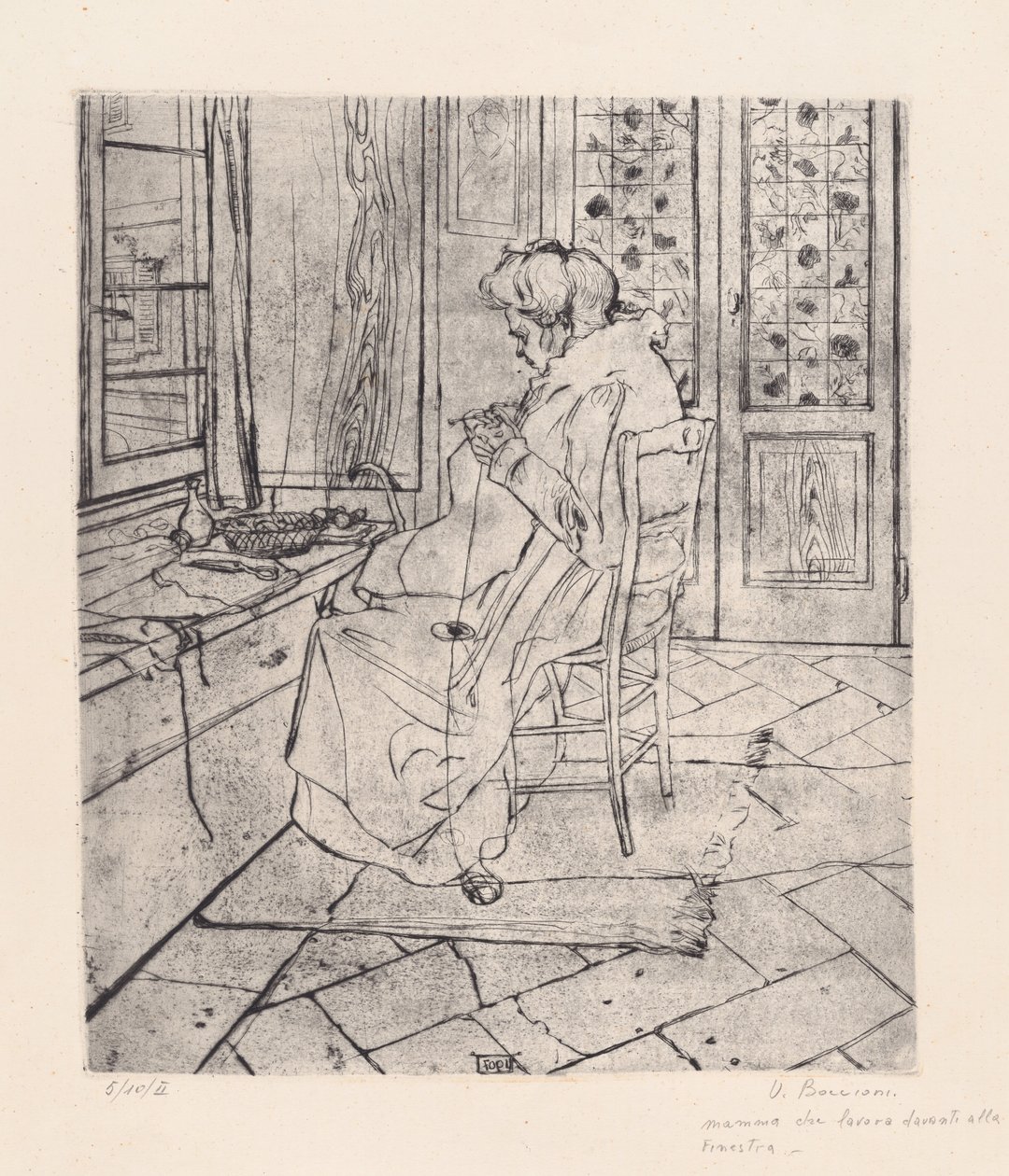 My Mother Working [My Mother Working] av Umberto Boccioni