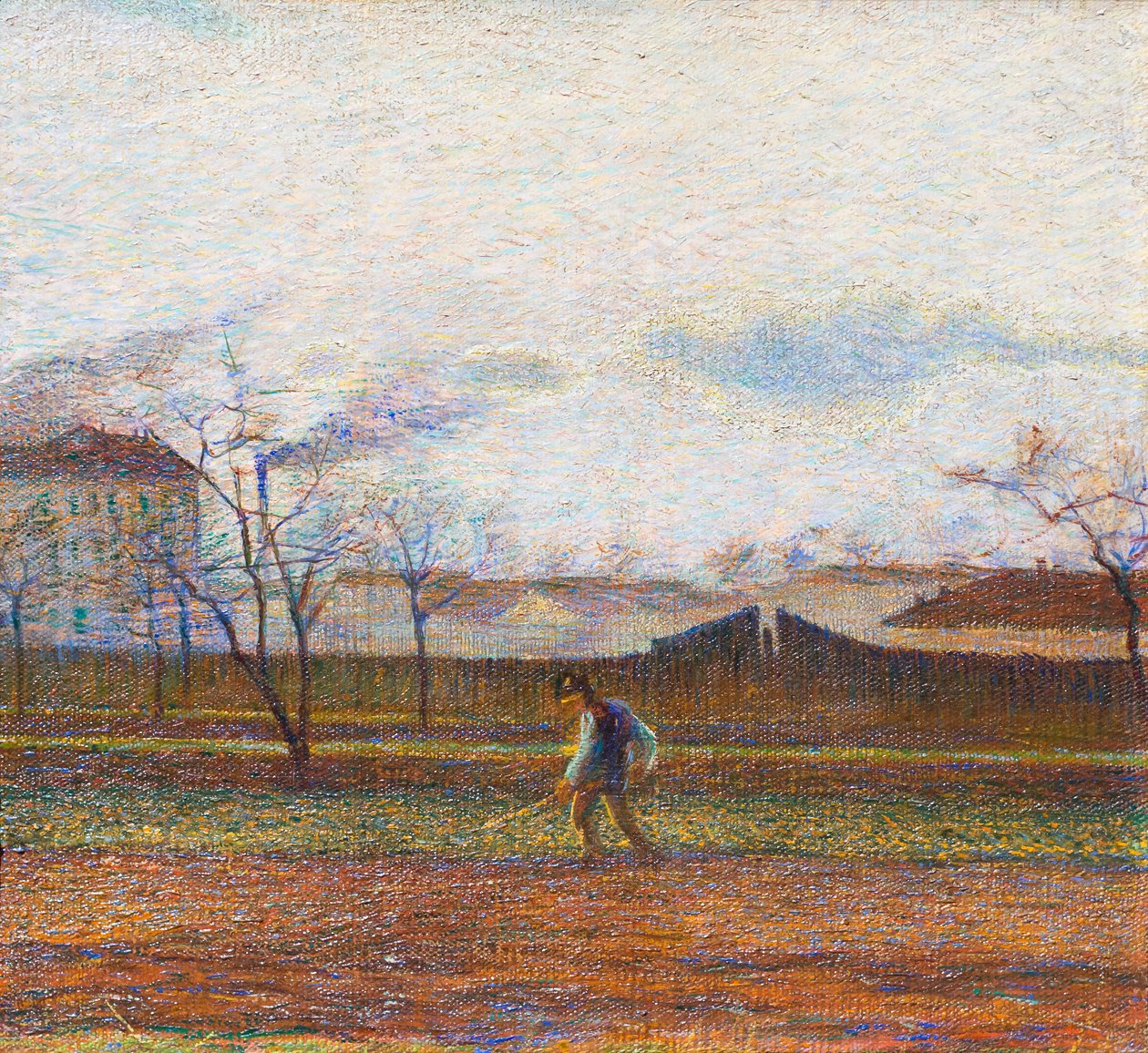 Bonde som arbetar av Umberto Boccioni