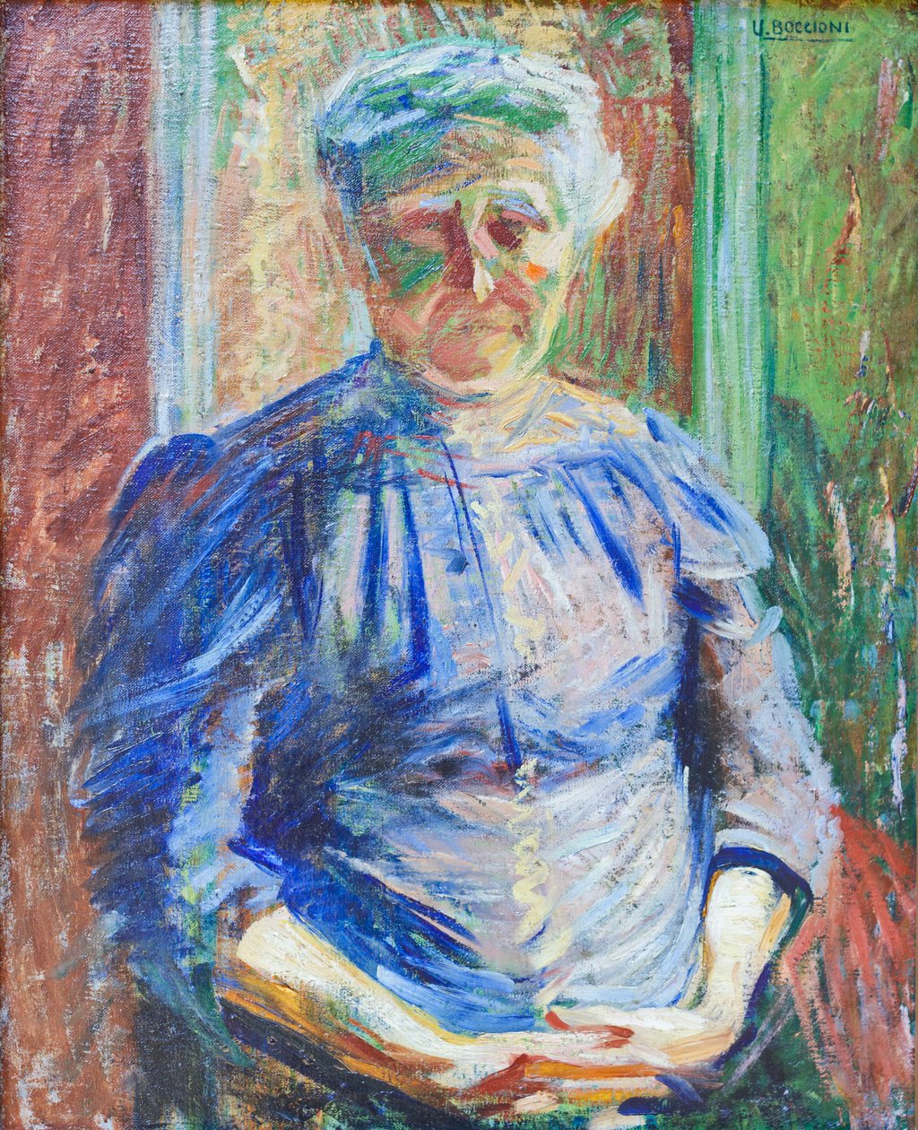 Porträtt av modern av Umberto Boccioni