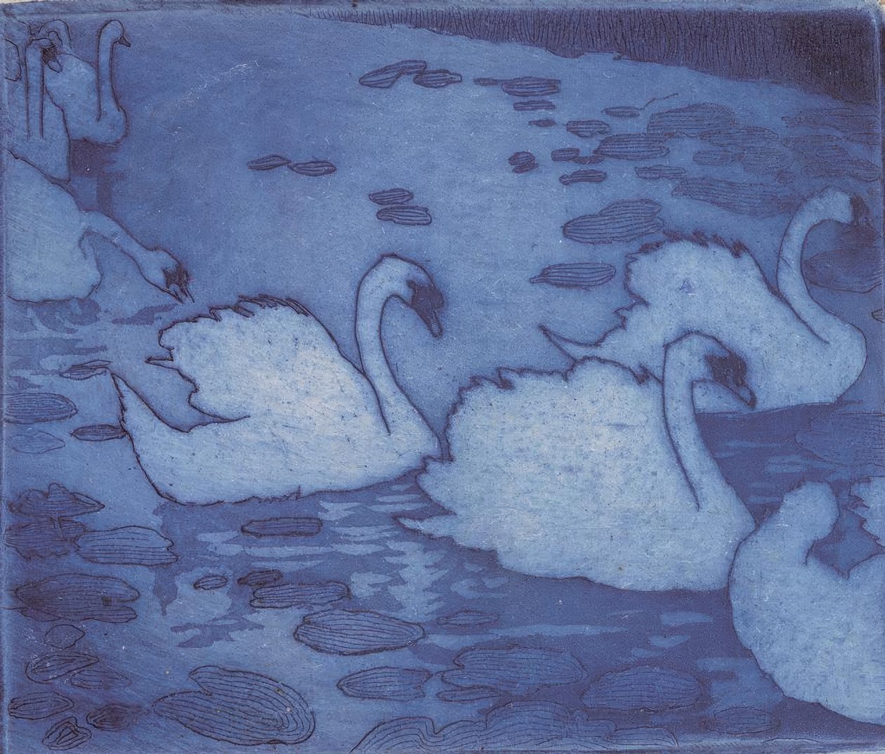Svanar av Umberto Boccioni