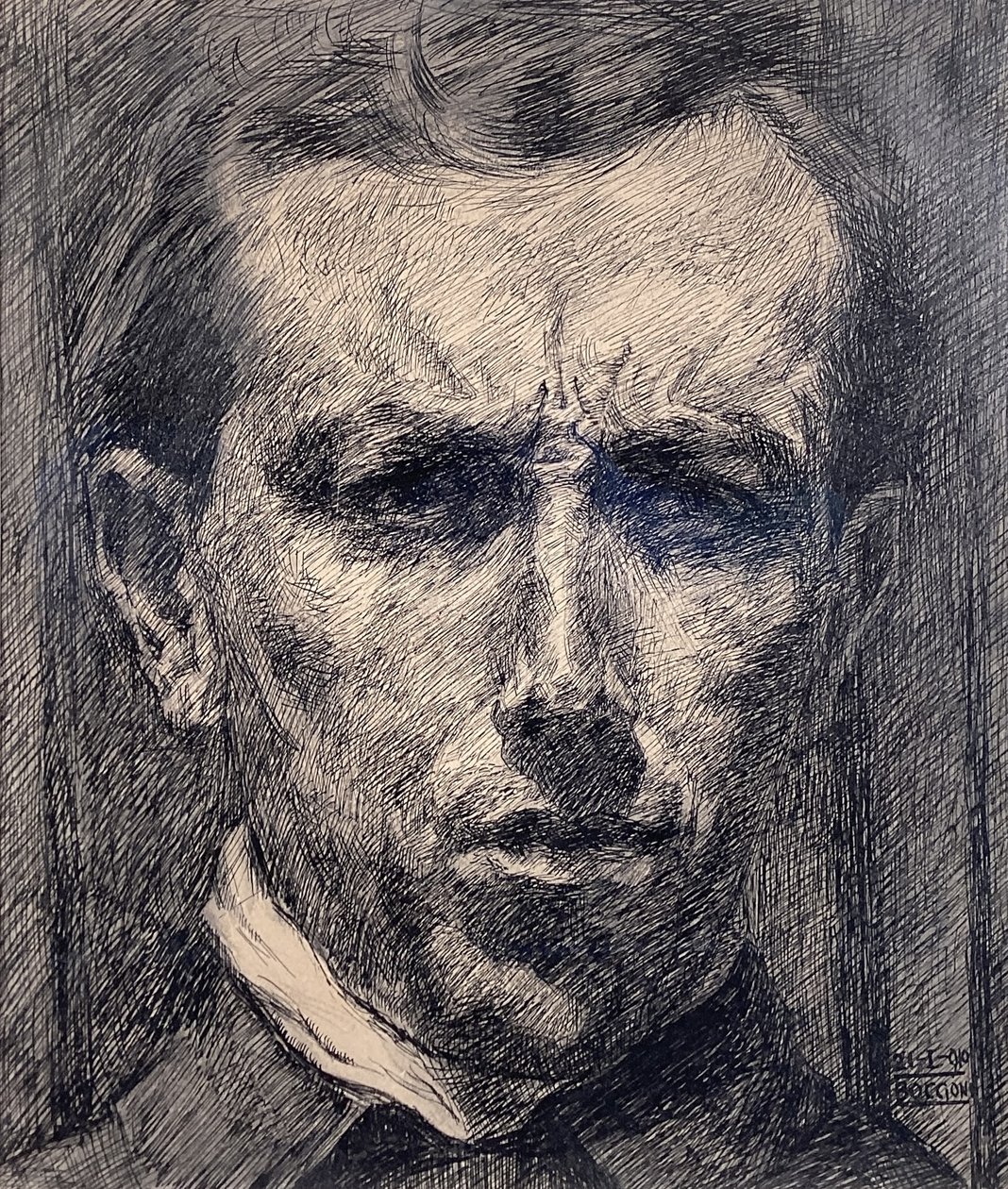 Självporträtt av Umberto Boccioni