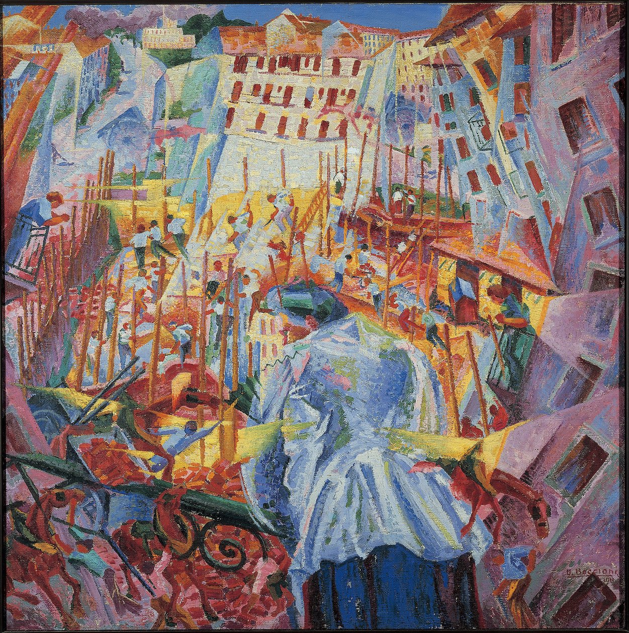 Simultaneous Visions (olja på duk av Umberto Boccioni