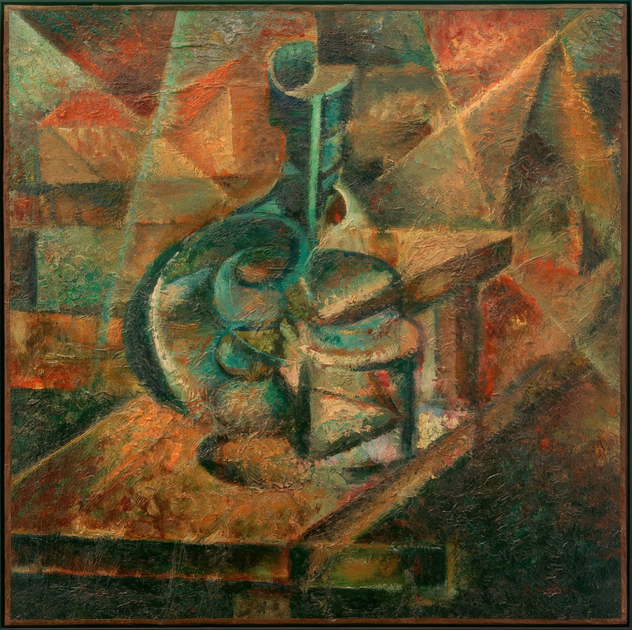 Stilleben med flaska av Umberto Boccioni