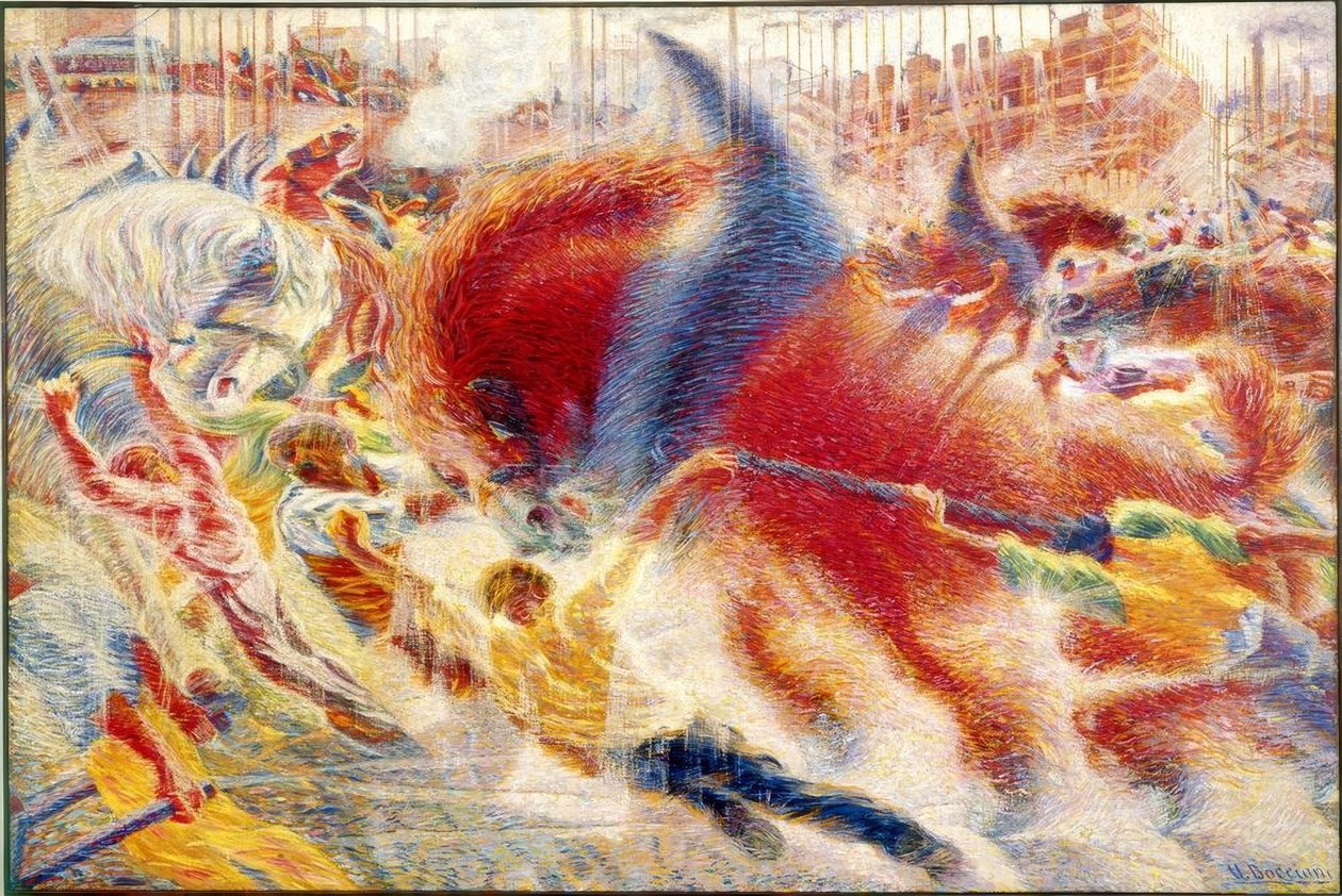 Staden reser sig av Umberto Boccioni