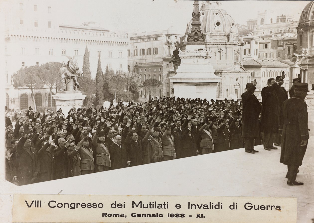 "VIII Kongress för lemlästade och krigsinvalider - Rom, januari 1933 - 11" (s/v foto) av Umberto Palleschi