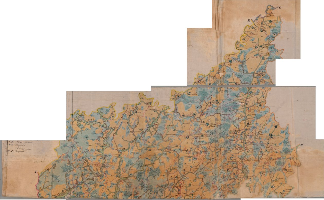 Карта Киржачского уезда (ПГМ 1 верста) 1780 - 1790 гг av Unbekannt Unbekannt