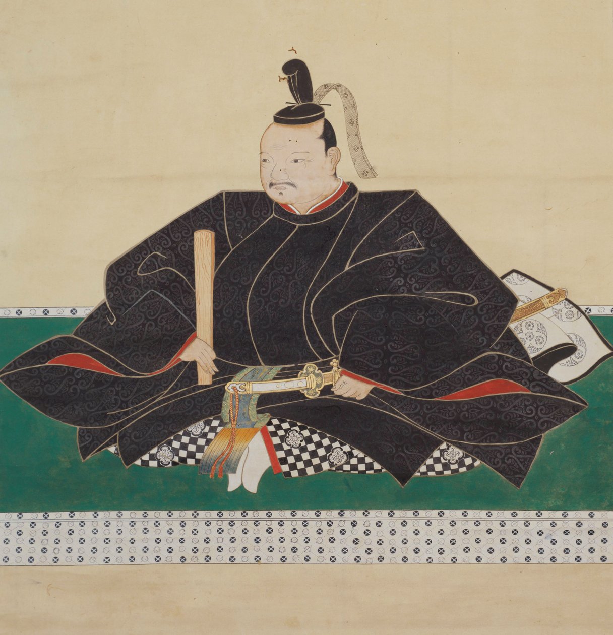 Kikkawa Motoharu staty (Masae Kaioh, Suruga Mamoru Yoshikawa) av Unbekannt Unbekannt