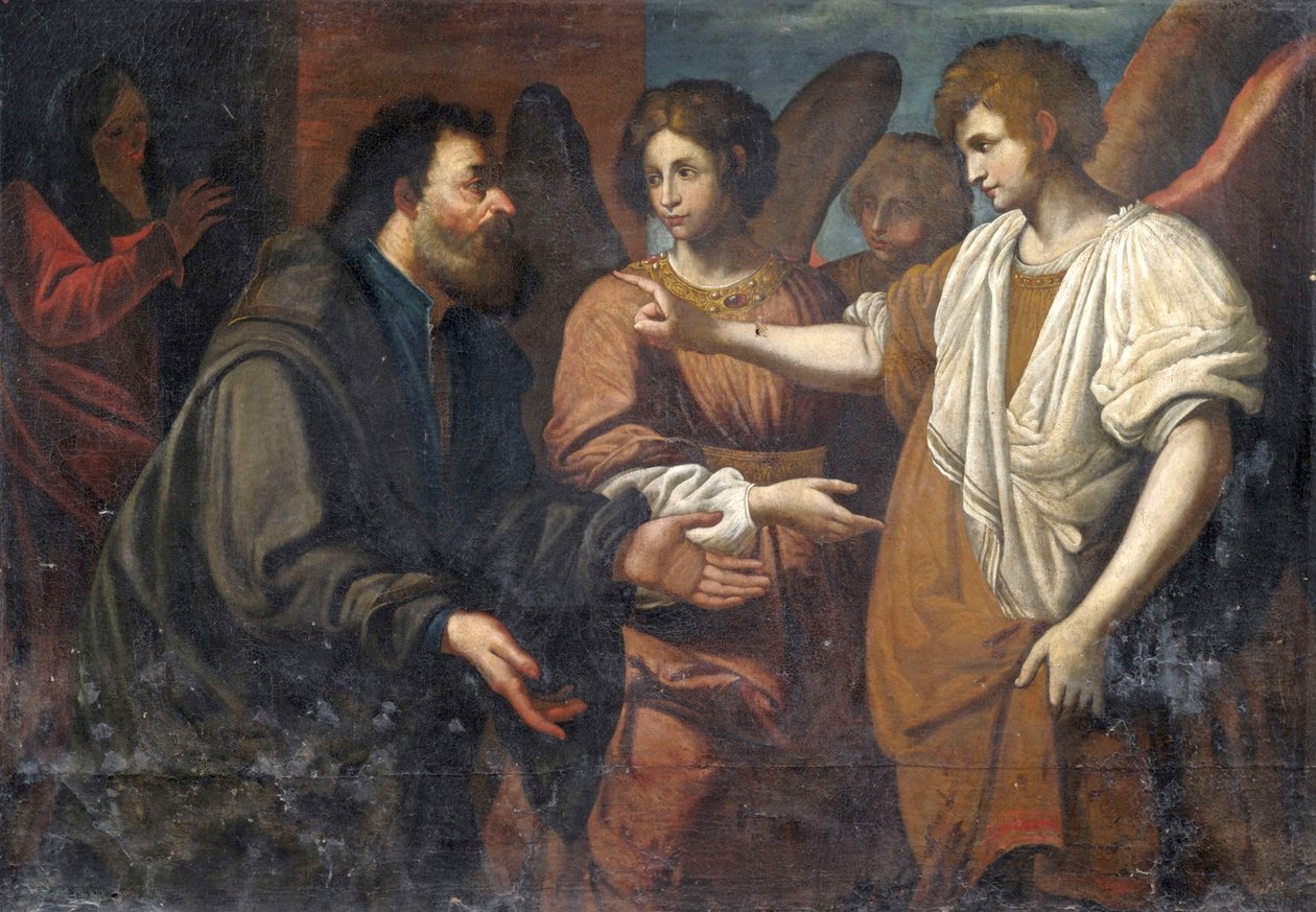 Abraham und die drei Engel av Unbekannt Unbekannt