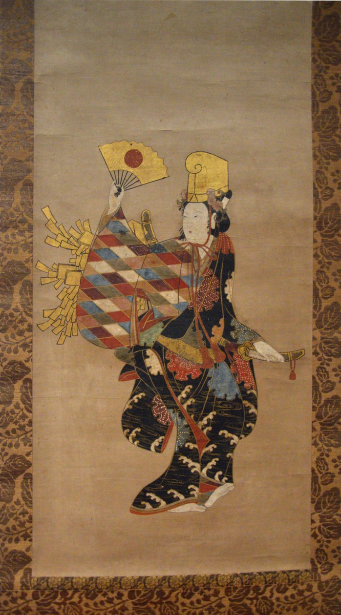 Skådespelare i Kabuki. Kakémono. Edo era av Unbekannt Unbekannt
