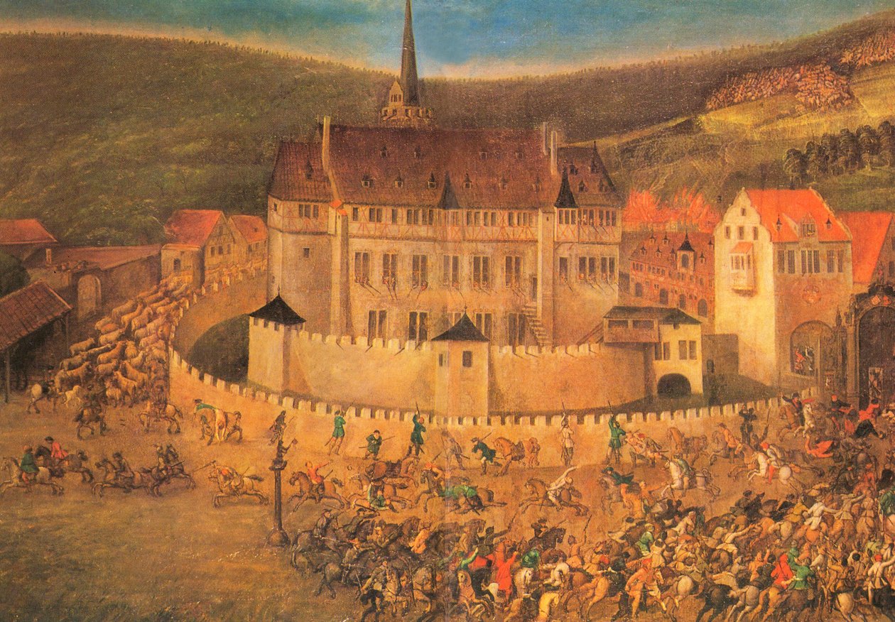 Angriff kroatischer Reiterei auf das Schloss Erbach am 22. Mai 1623 av Unbekannt Unbekannt
