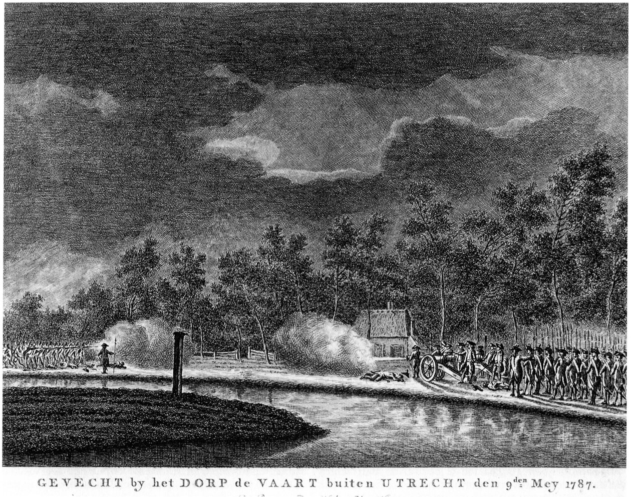 Slaget nära Vreeswijk, 1787 av Unbekannt Unbekannt