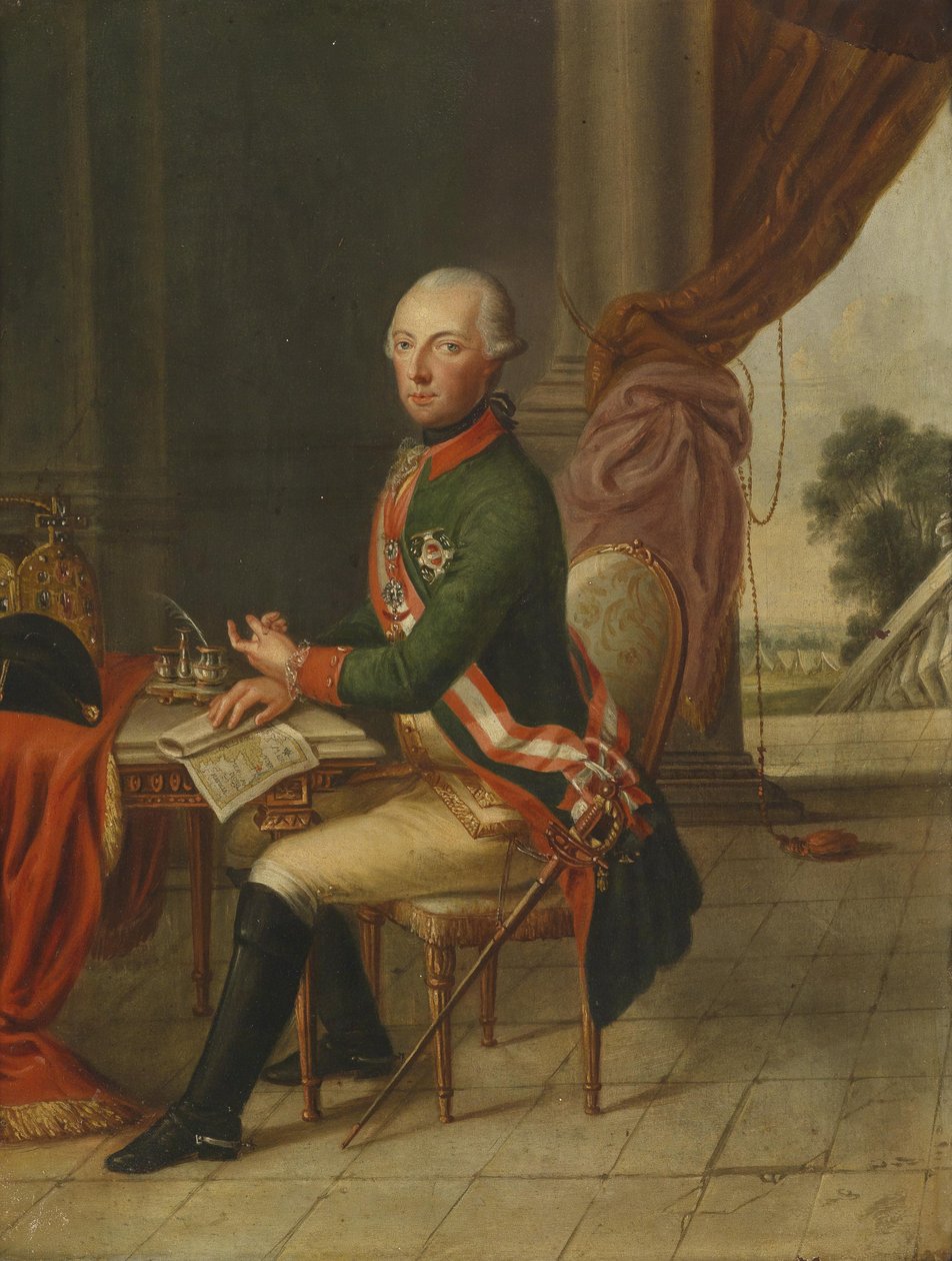 Porträtt av kejsaren Joseph II vid skrivbordet av Unbekannt Unbekannt
