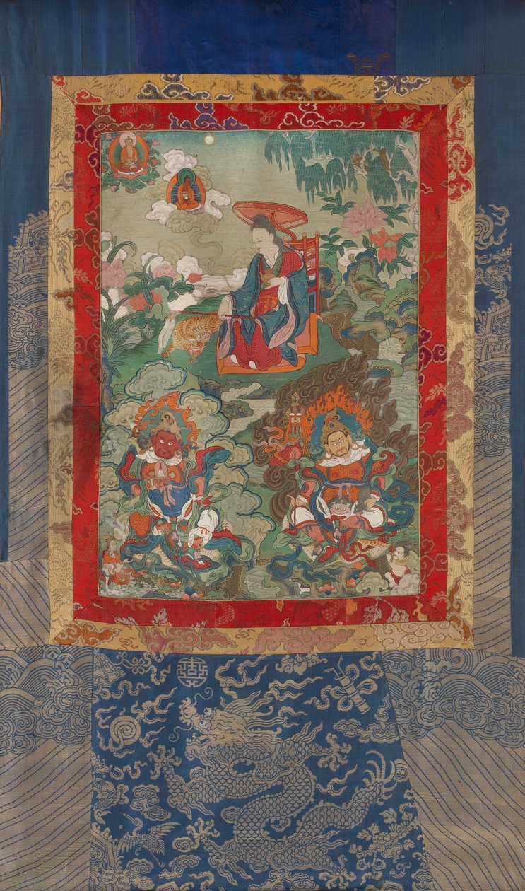 Dharmatala och Lokapalas Virupaksha och Vaishravana av Unbekannt Unbekannt