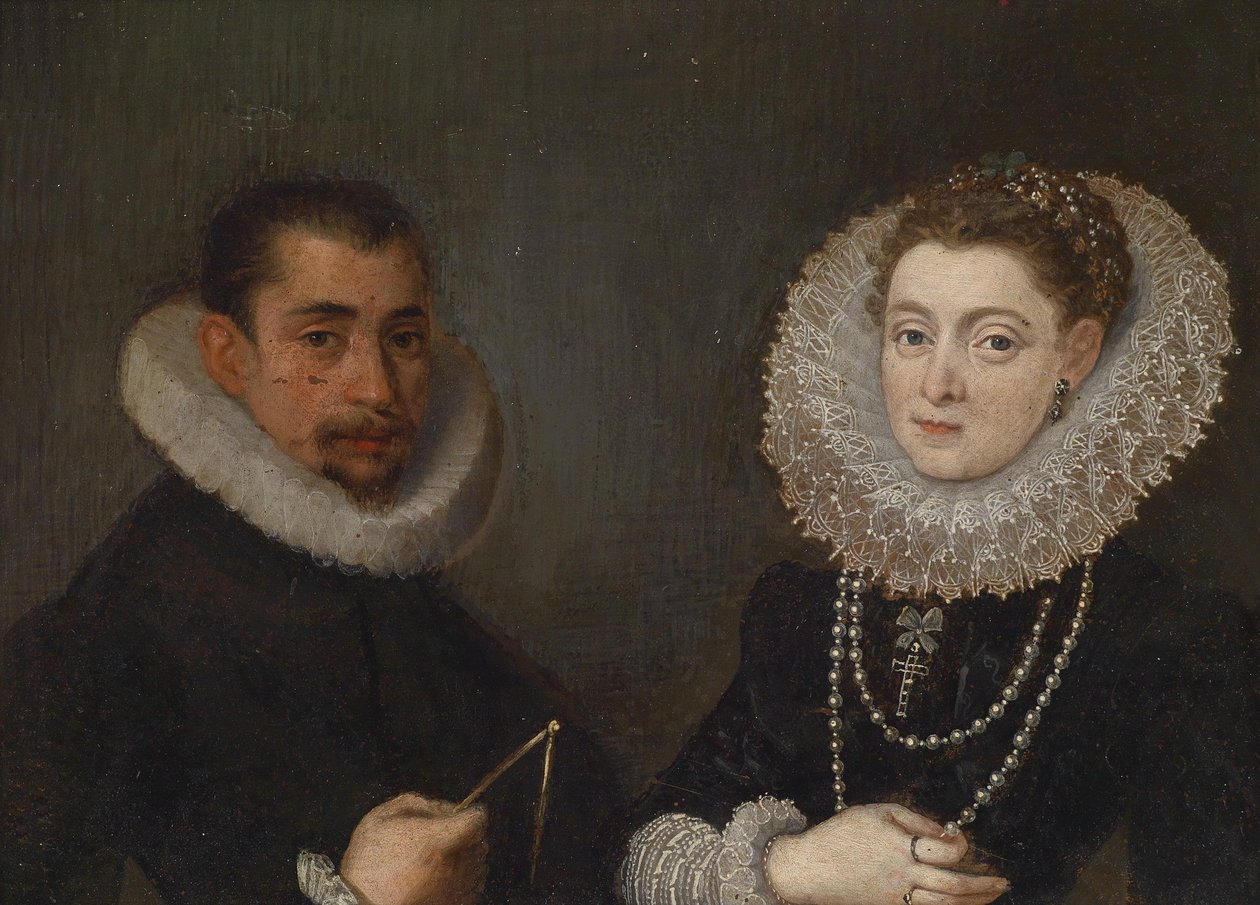 Double portrait (Mantua school, 16th century av Unbekannt Unbekannt