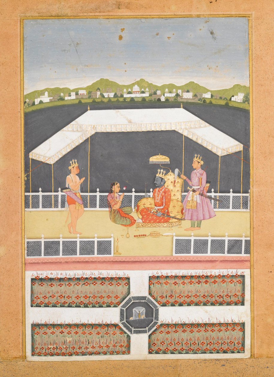 Hanuman respekterar Rama av Unbekannt Unbekannt