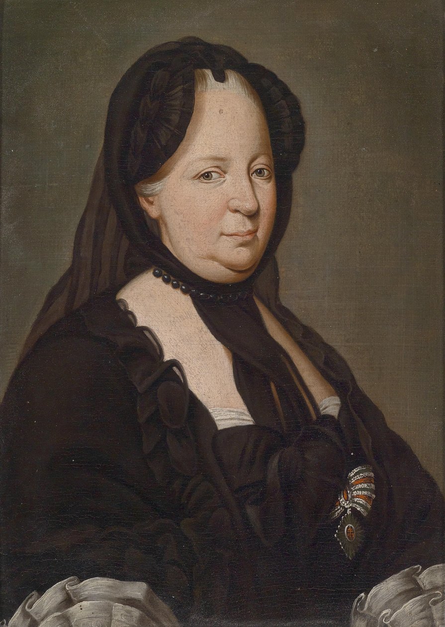 Kaiserin Maria Theresia in Witwentracht av Unbekannt Unbekannt