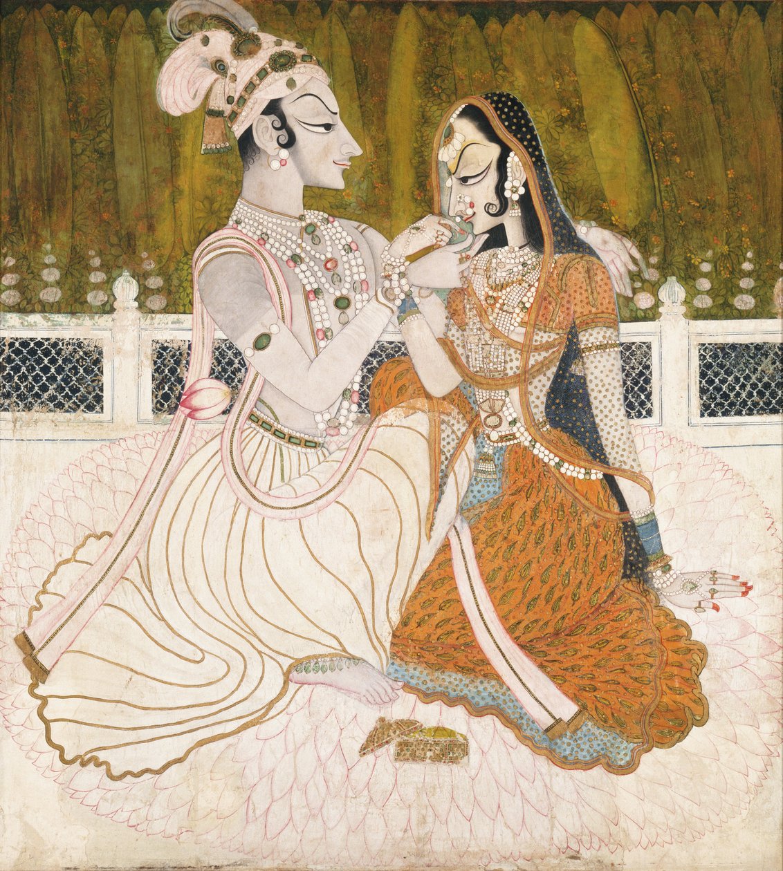 Krishna and Radha av Unbekannt Unbekannt