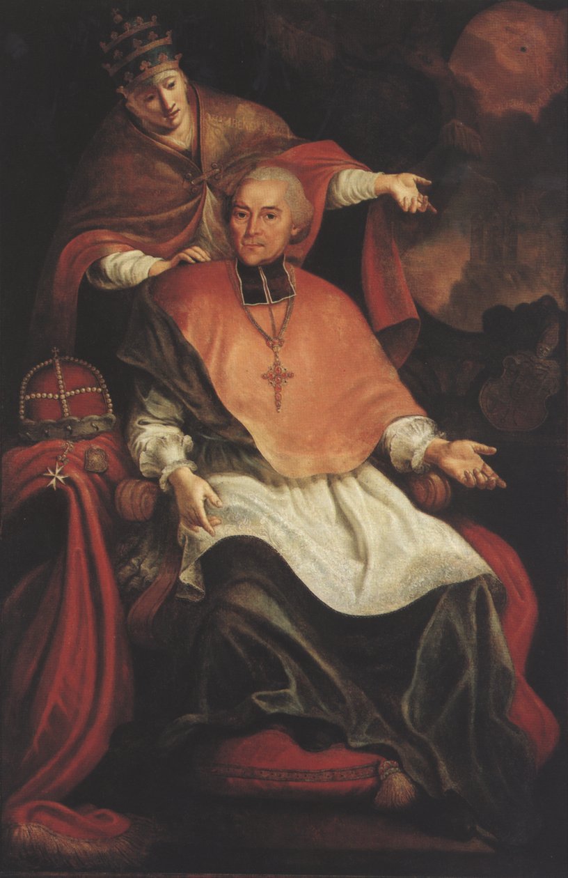 Maximilian Christoph von Rodt, mit Allegorie des Papsttums. av Unbekannt Unbekannt