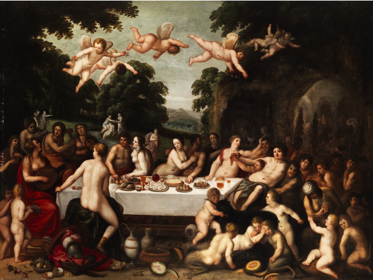 Mythologisches Gastmahl av Unbekannt Unbekannt