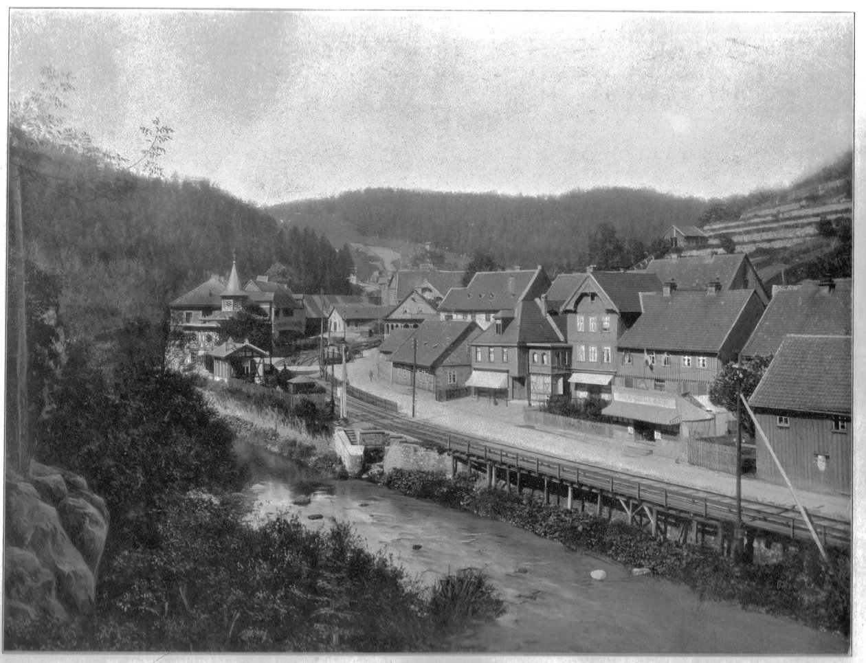 Stadsbilden i Rübeland / Harz av Unbekannt Unbekannt
