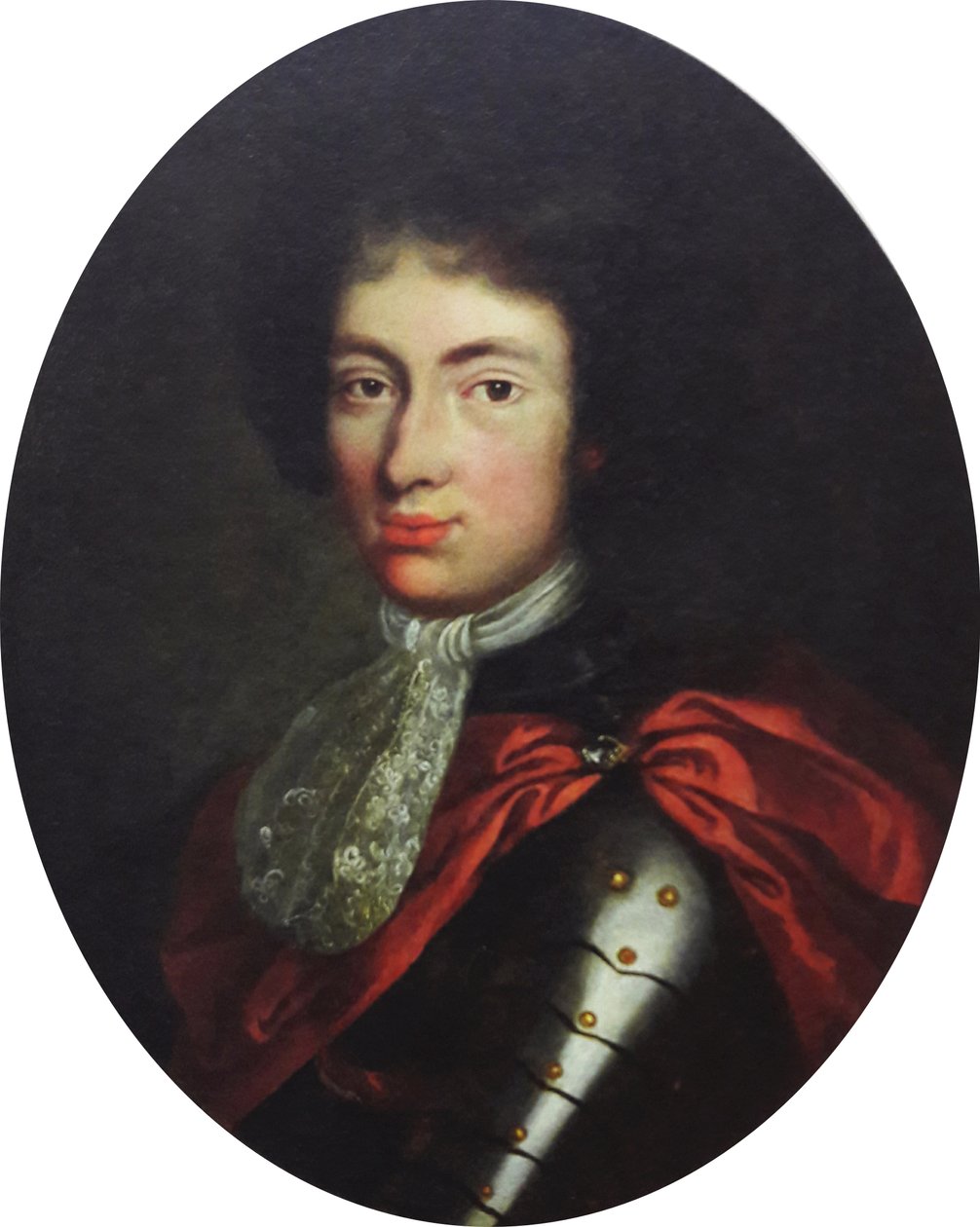 Porträtt av prins Jakub Ludwik Sobieski i rustning av Unbekannt Unbekannt