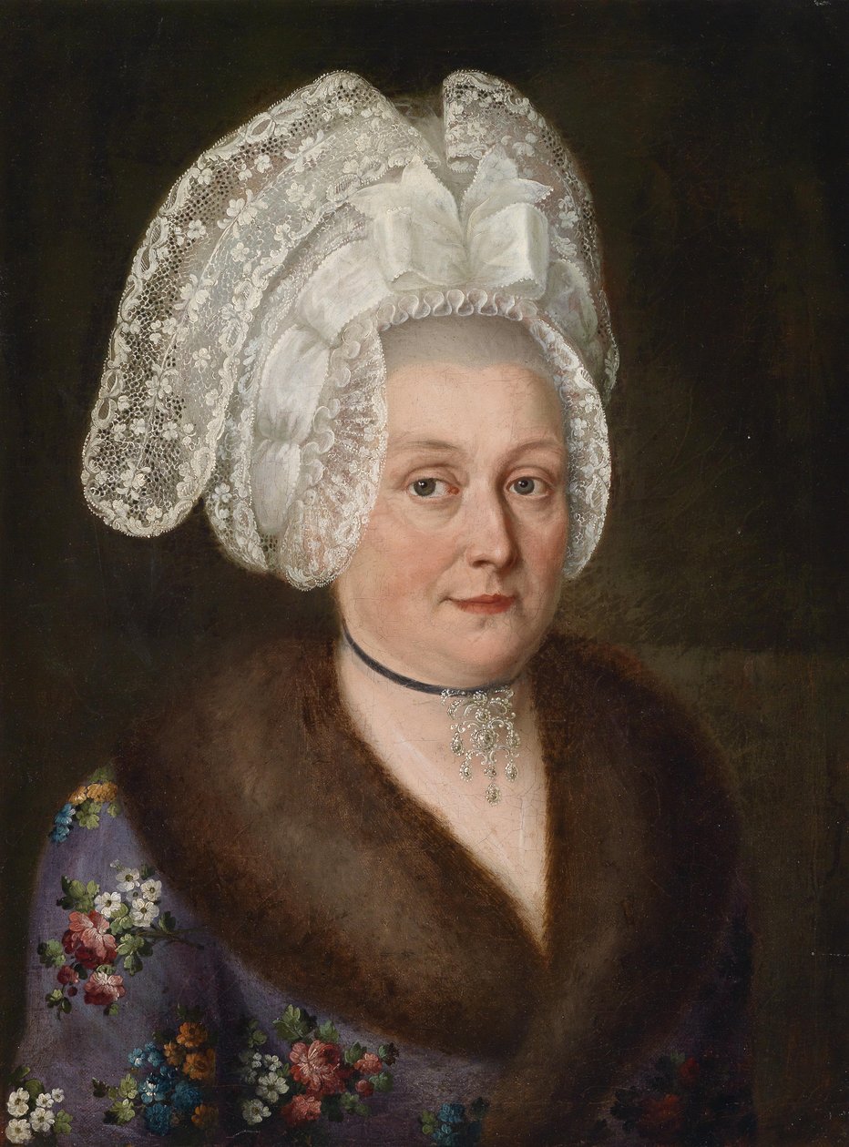 Portrait of an elegant woman av Unbekannt Unbekannt