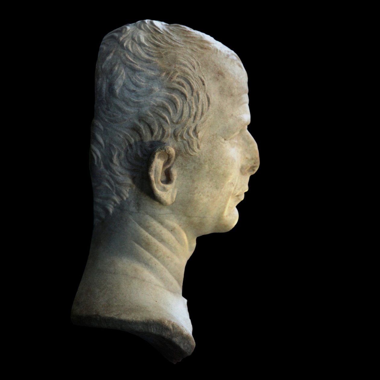 Förmodad byst av Caesar (RHO.2007.05.1939) fotograferad i Genève under den tillfälliga utställningen César et le Rhône av Unbekannt Unbekannt