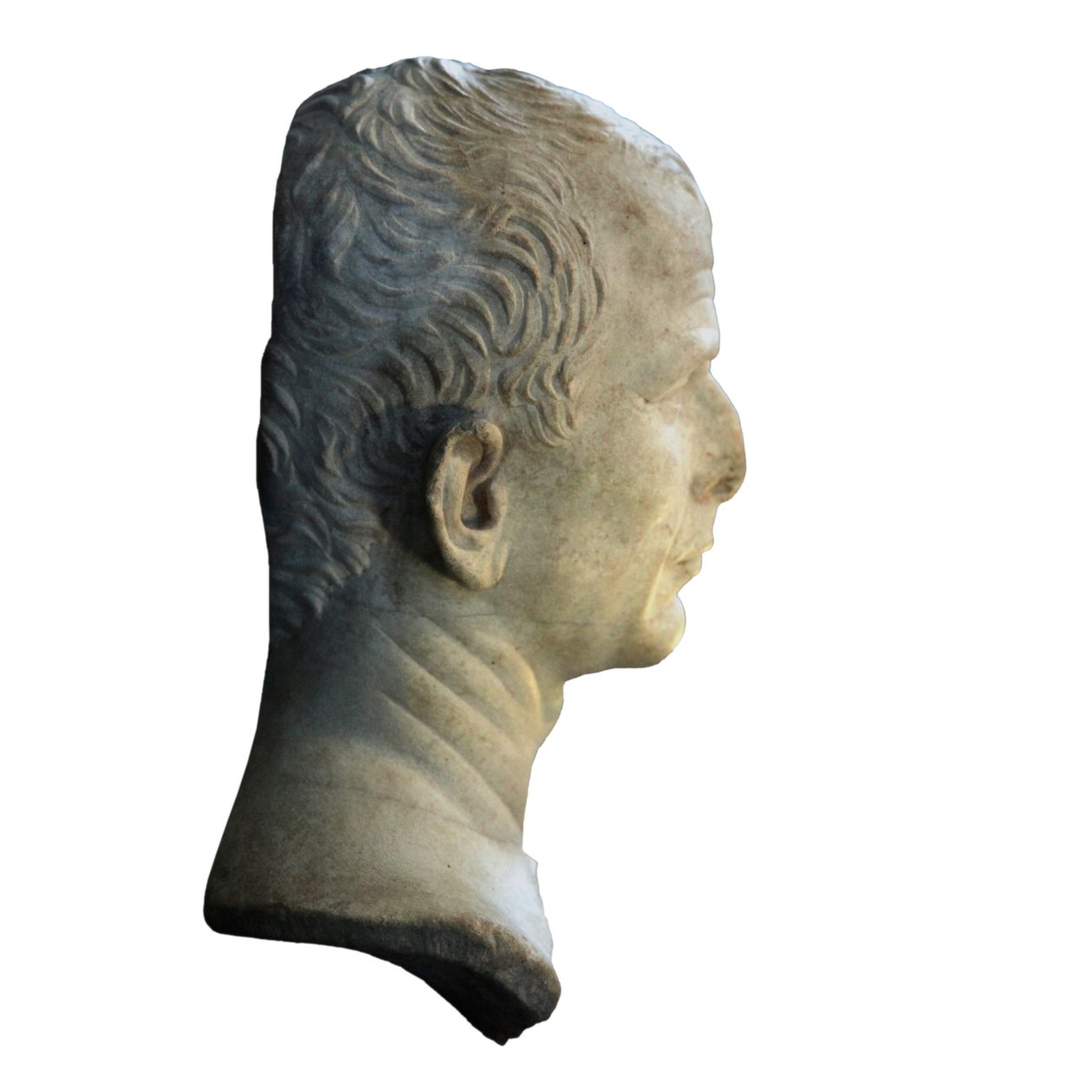Förmodad byst av Caesar (RHO.2007.05.1939) fotograferad i Genève under den tillfälliga utställningen César et le Rhône av Unbekannt Unbekannt